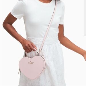 Kate Spade Loveshack Heart Crossbody in Chalk Pink